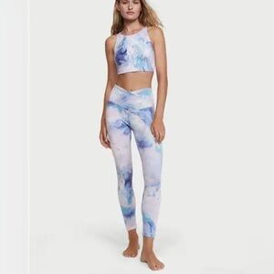 Victoria's Secret Teal and Pink Tie-Dye Activewear